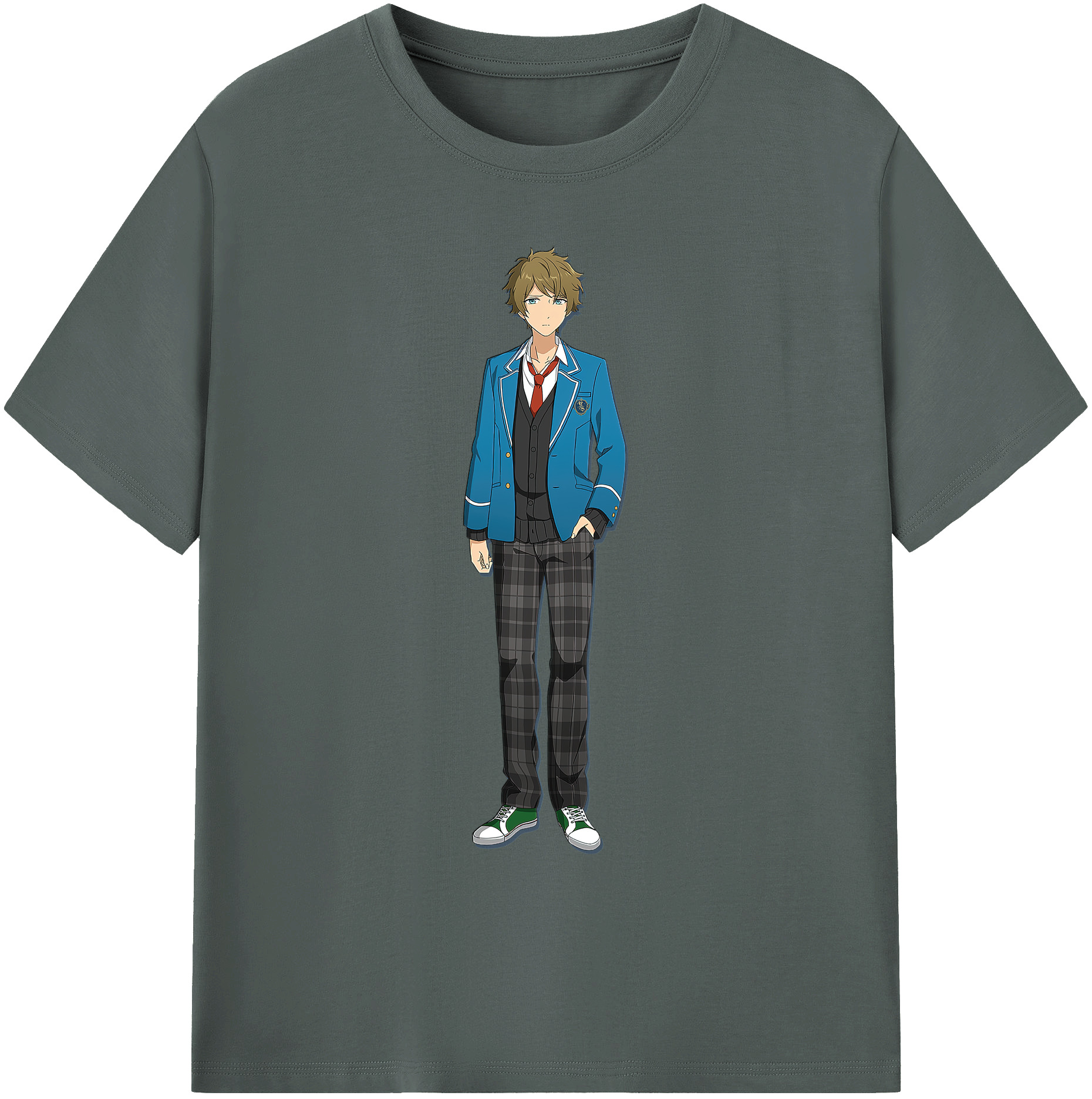 （画像用） あんさんぶるスターズ! Ensemble Stars 綿100％ メンズ半袖Tシャツ｜肌触りやわらか＆通気性